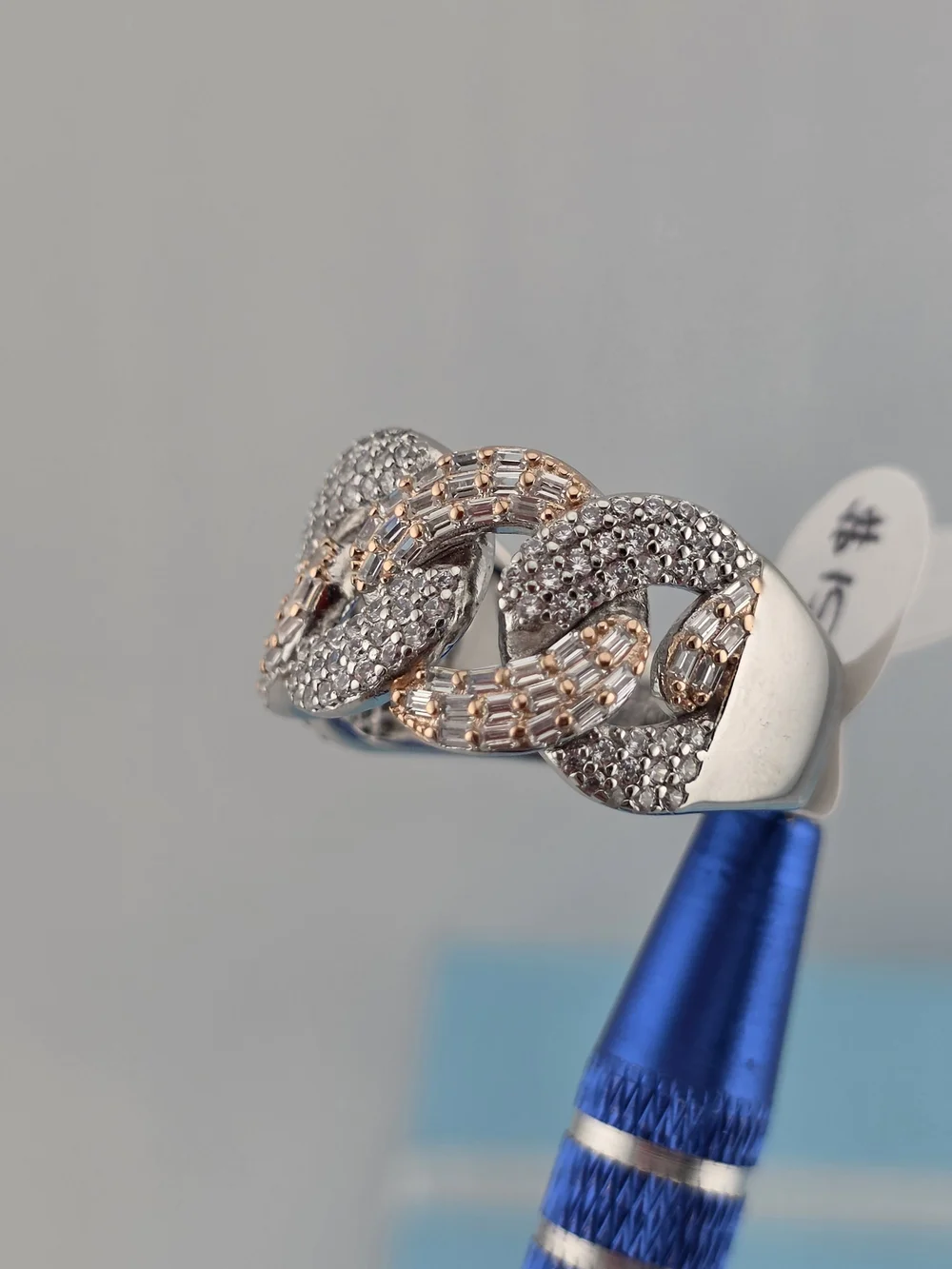 Sterling Silver 925 CUBAN Link Statement Men Ring